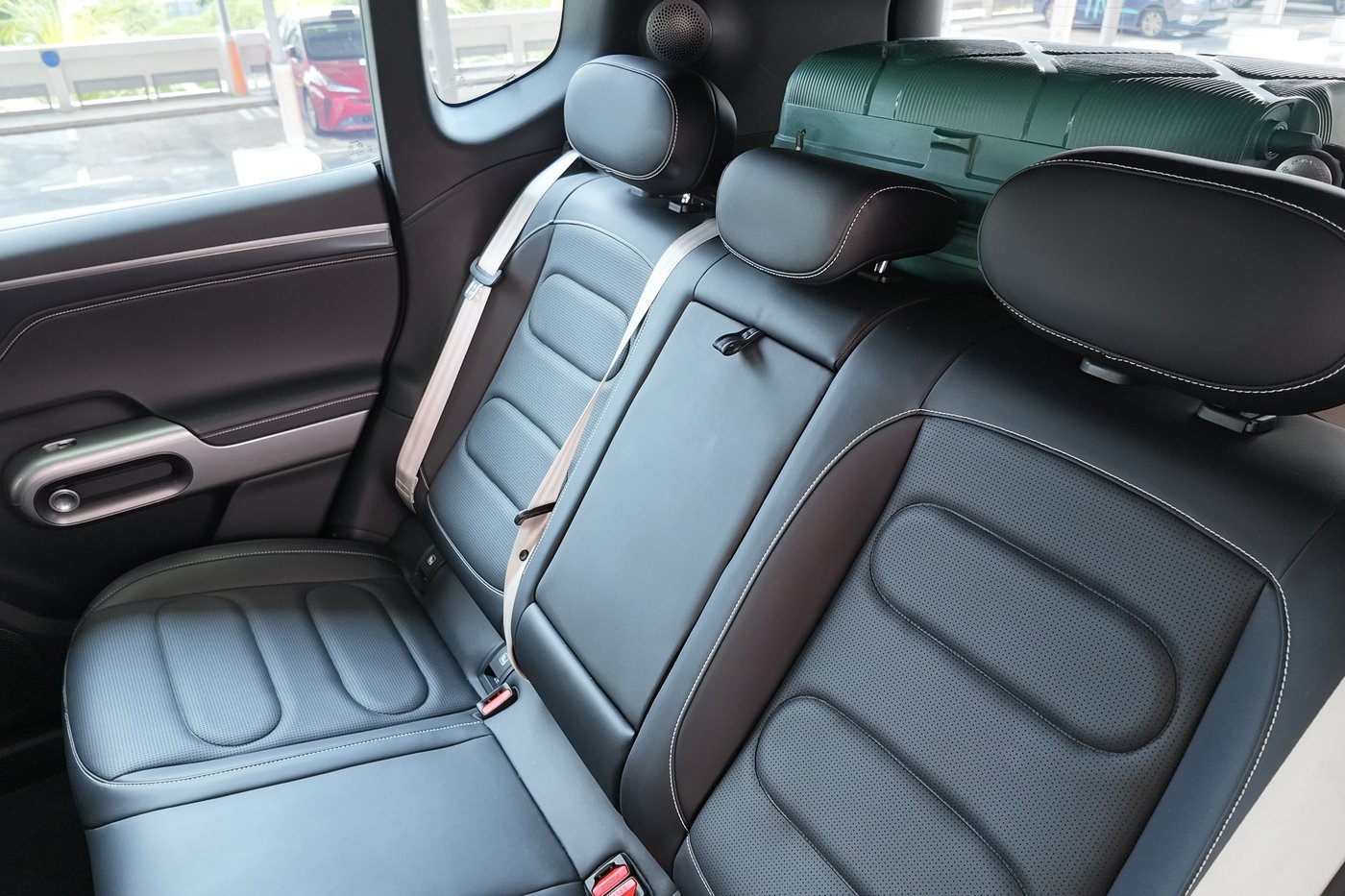 smart #5 rear bench showing the reclining seat backs and generous legroom